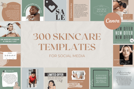 300 Skincare Templates for Social Media
