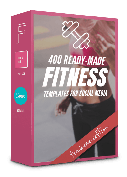 400 Premium Fitness Templates for Social Media (Feminine) - 90% OFF