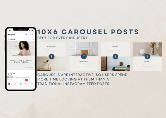 Instagram Multipurpose Canva Carousel Template Bundle. Best for Coaching, Fashion, Social Media Management and Wellness.