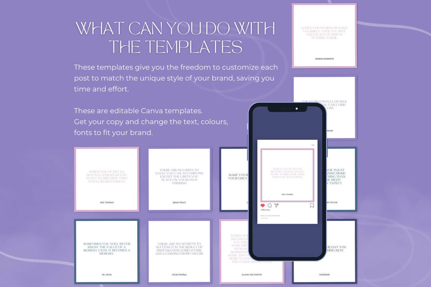 500 Social Media templates for Motivation Quotes (+free gift)