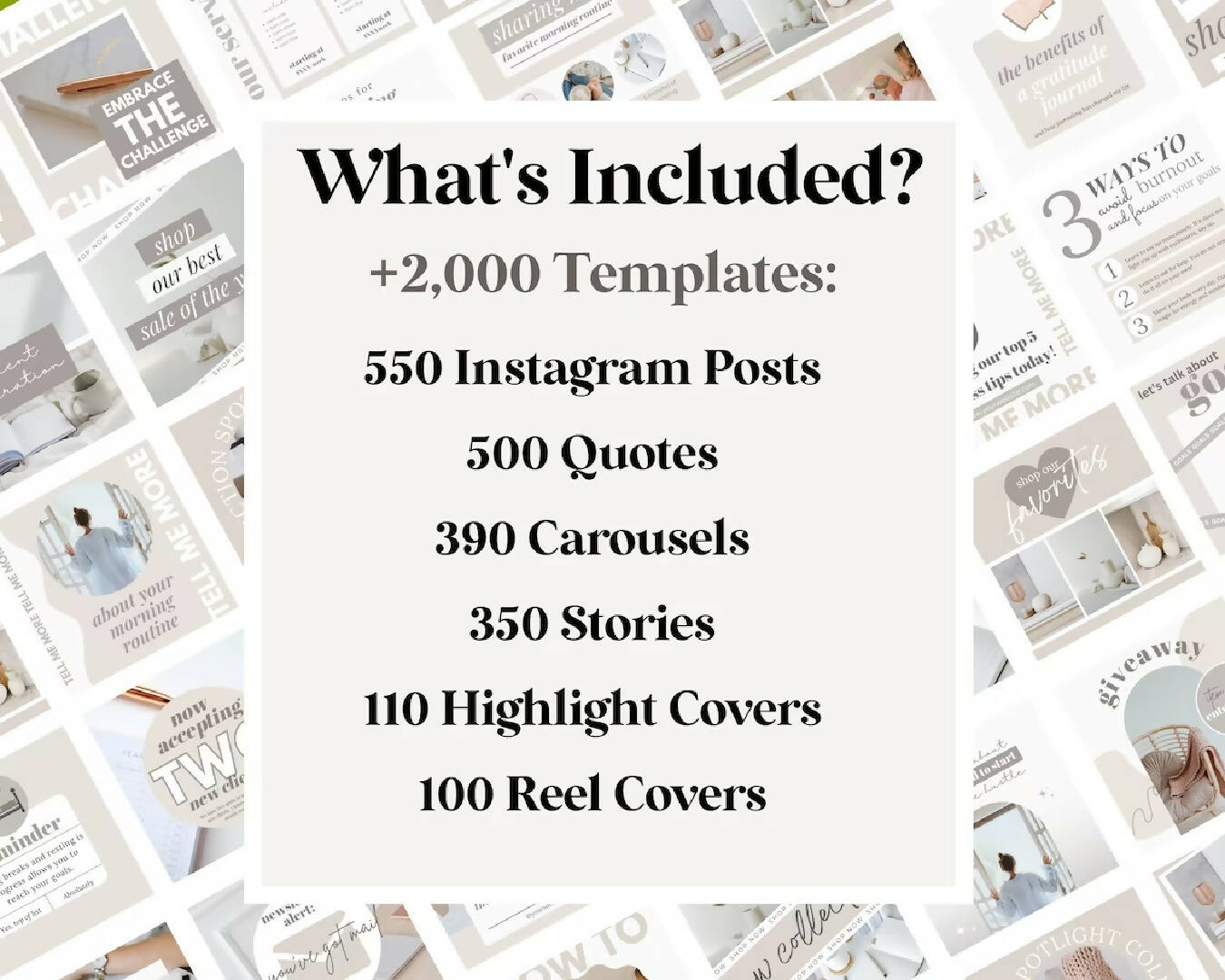 2000 Instagram Mega Pack Templates - Instagram Templates - Instagram Templates for Business - Instagram Templates Canva