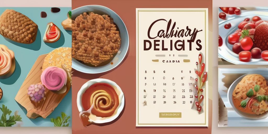 "Culinary Delights: Canva Designs for Food Bloggers' Social Media Calendars"