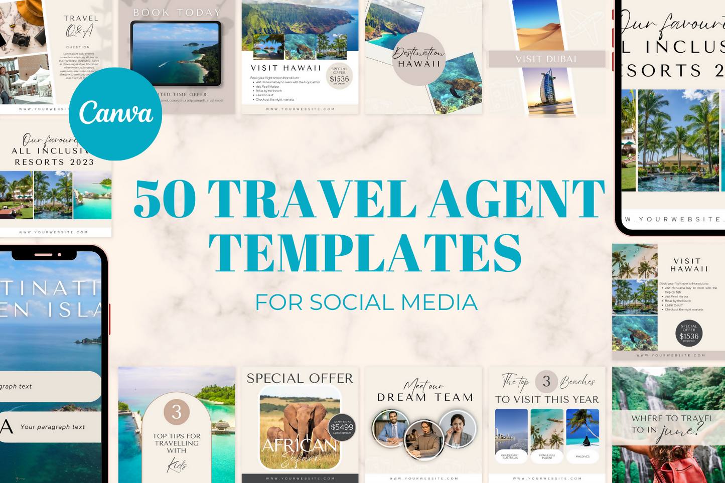 Travel Tales: 50 Captivating Canva Social Media Posts for Adventurous Agents