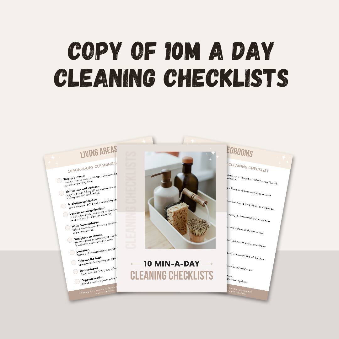 10 Min cleaning checklist
