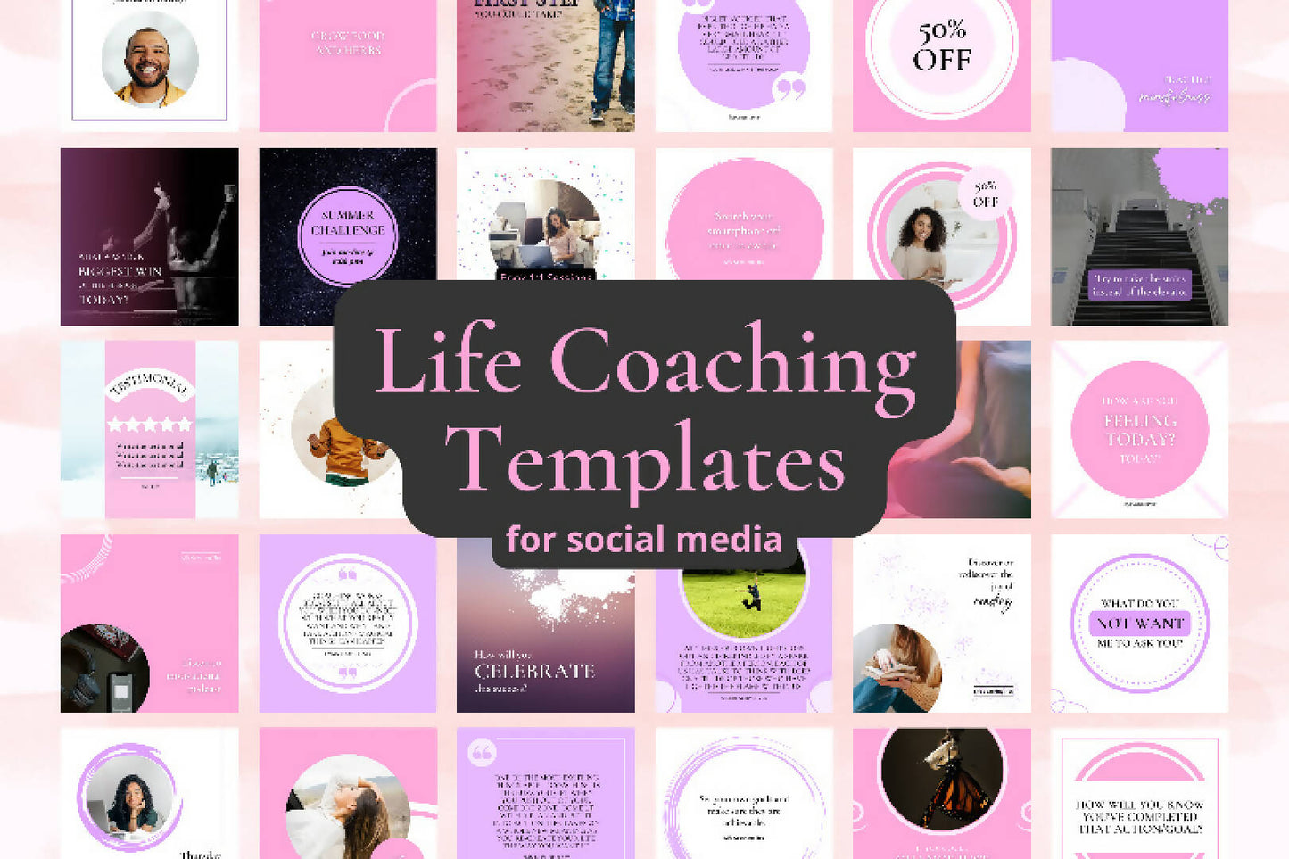 400 Social Media templates for Life Coach