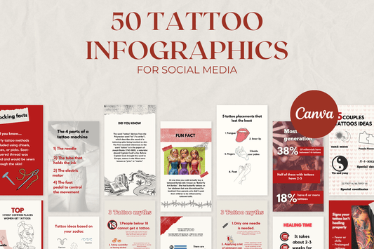 50 Tattoo Infographics for Social Media