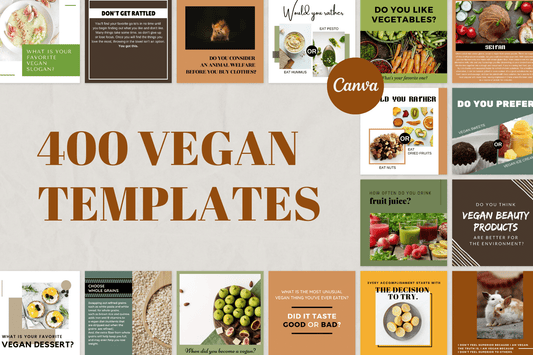 400 Vegan Templates For Social Media