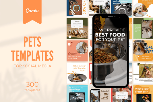 300 Pets Store Templates for Social Media