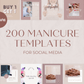 200 Manicure Templates for Social Media