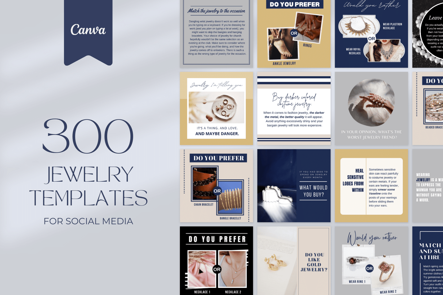300 Jewelry Templates for Social Media