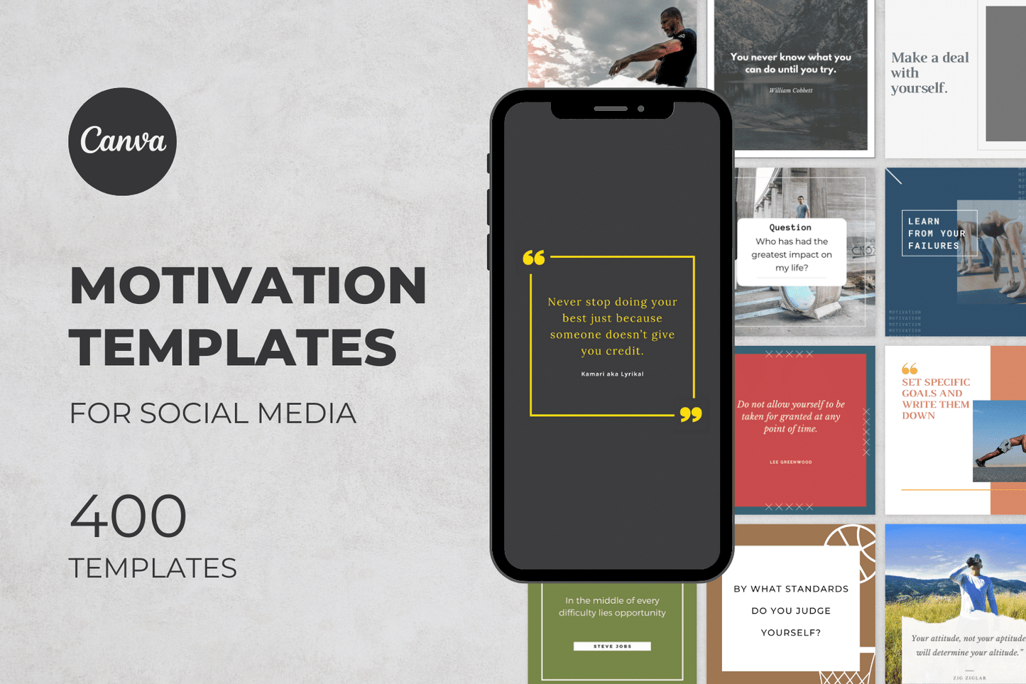 400 Motivation Templates For Social Media