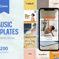 200 Music Templates for Social Media