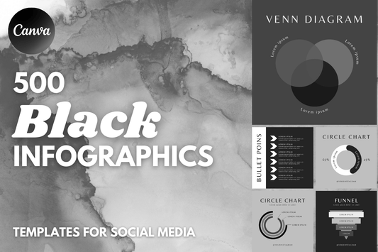 500 Black Infographics for Social Media