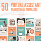 50 Promotional Posts for Virtual Assistant Bundle