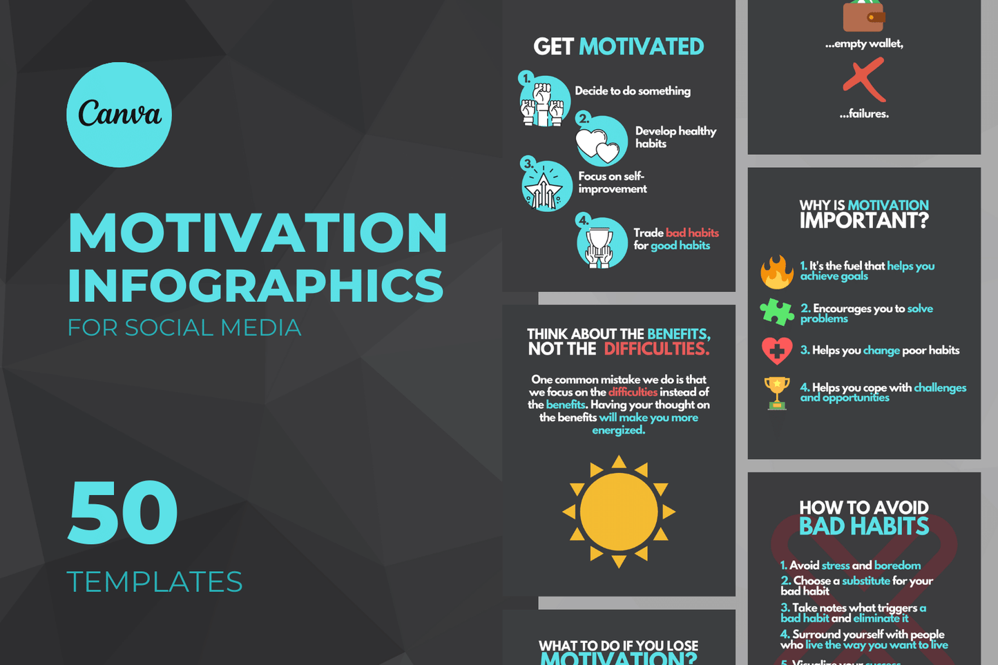 50 Motivation Infographics