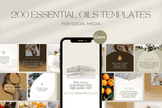 200 Essential Oils Templates for Social Media