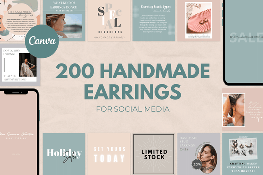 200 Handmade Earrings Templates for Social Media