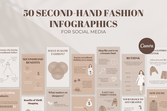 50 Second Hand Fashion Infographics for Social Media