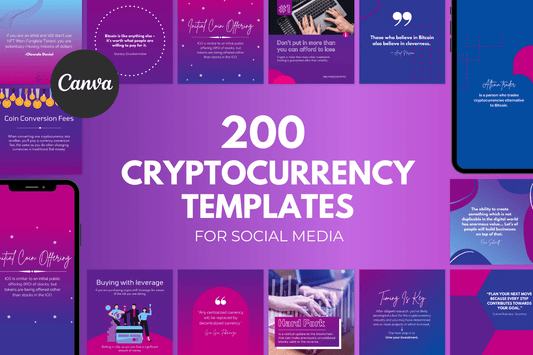 200 Cryptocurrency Templates for Social Media