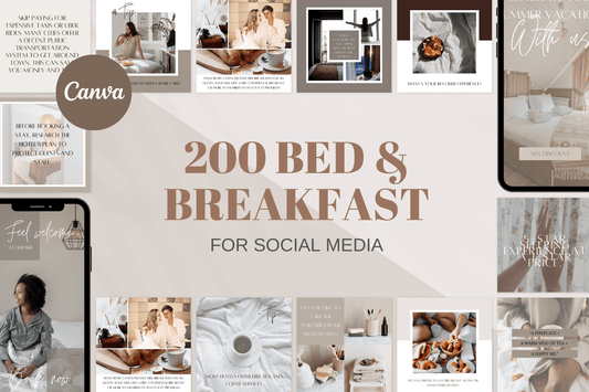 200 Bed and Breakfast Templates for Social Media