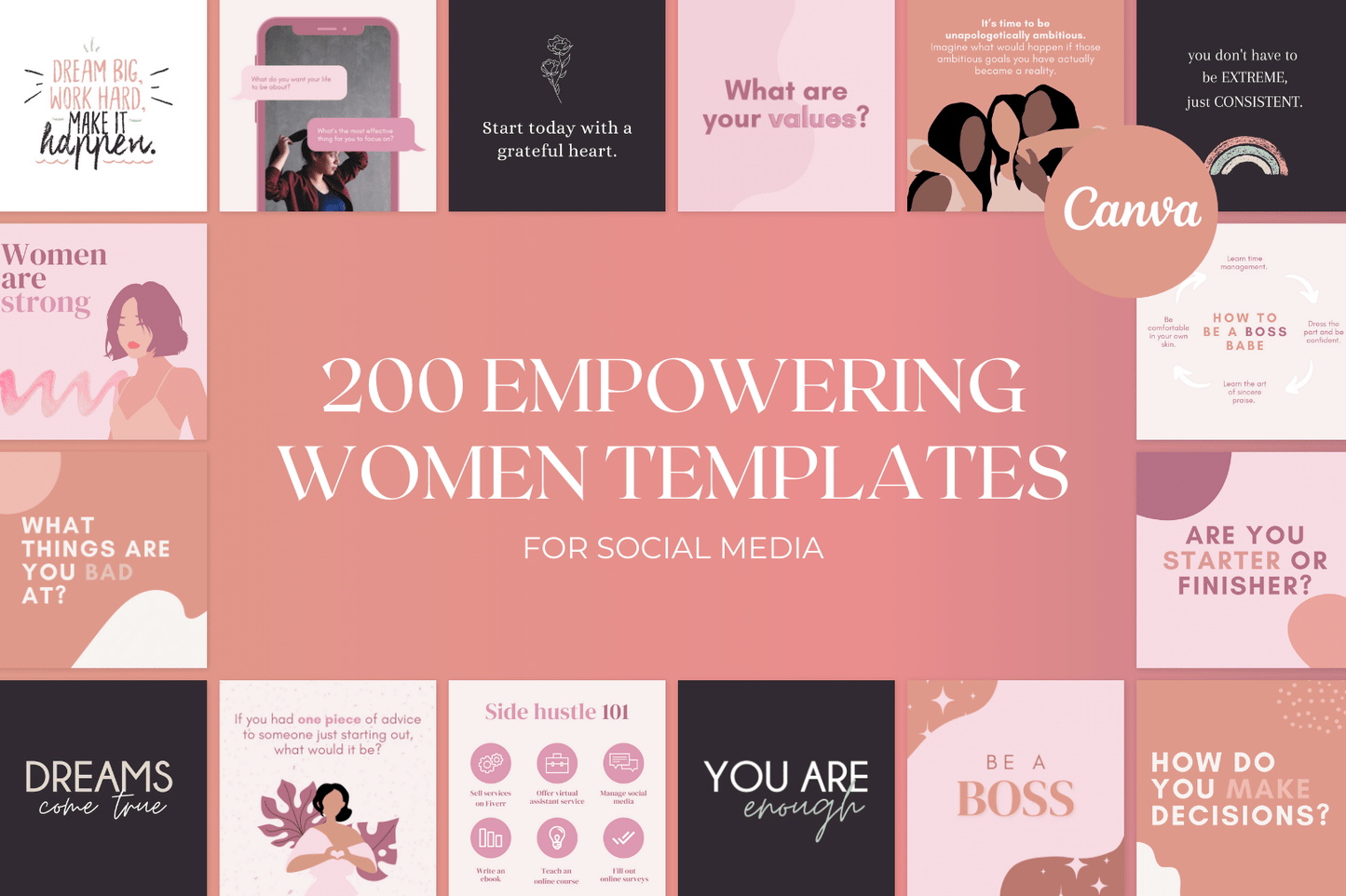 200 Empowering Women Templates Bundle For Social Media