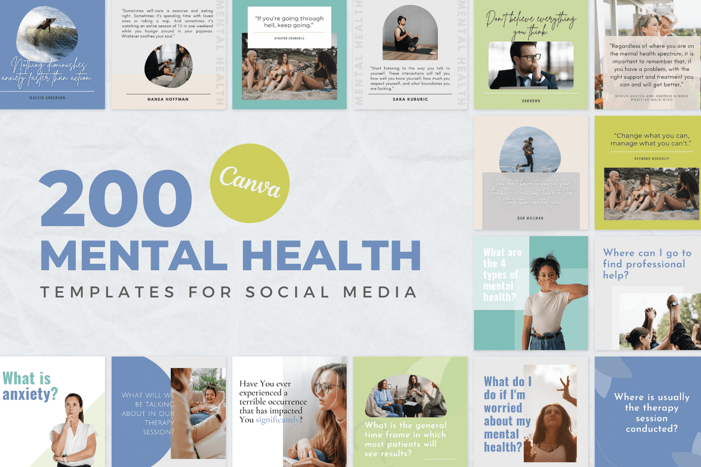 200 Mental Health Templates for Social Media
