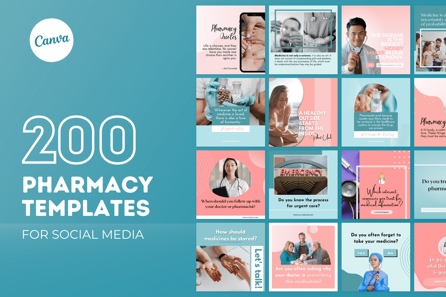 200 Pharmacy Templates for Social Media
