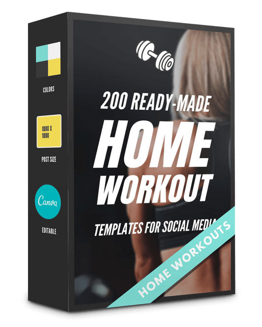 200 Home Workout Templates For Social Media 90% OFF