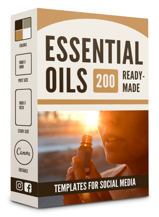 200 Essential Oils Templates for Social Media - 90% OFF