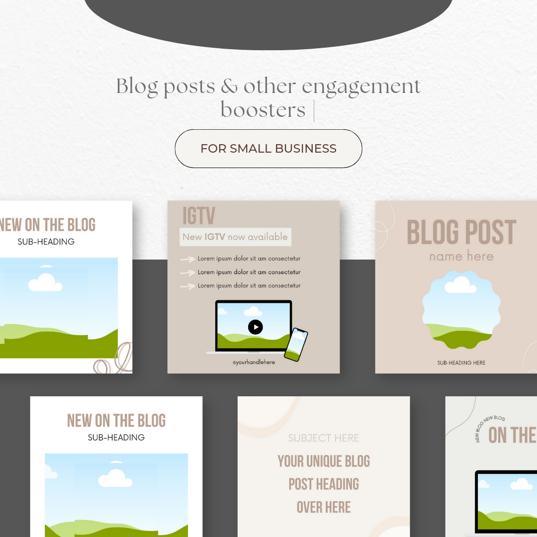 Blog posts & other engagement boosters