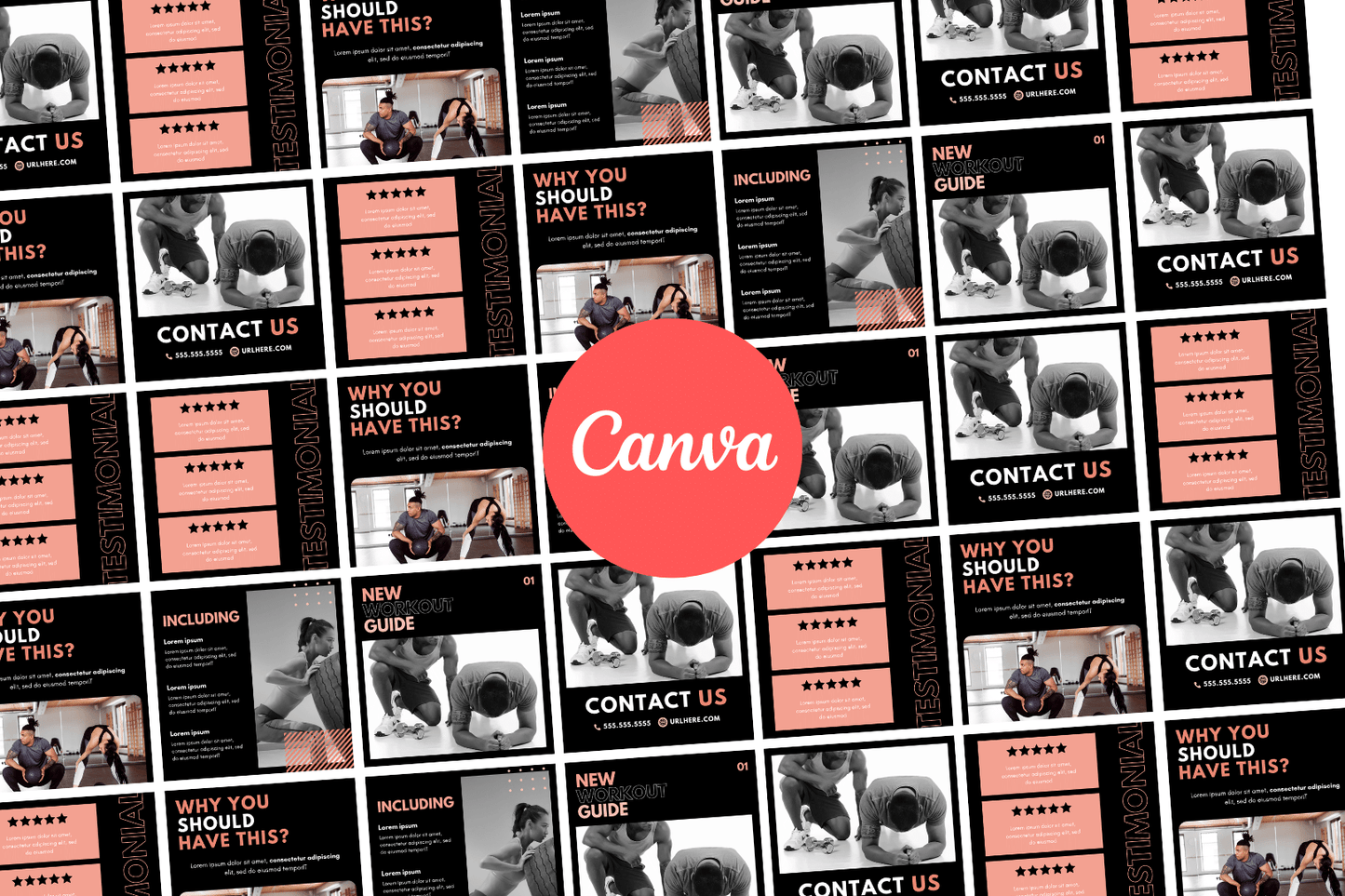 50 GYM + Fitness ADS Templates
