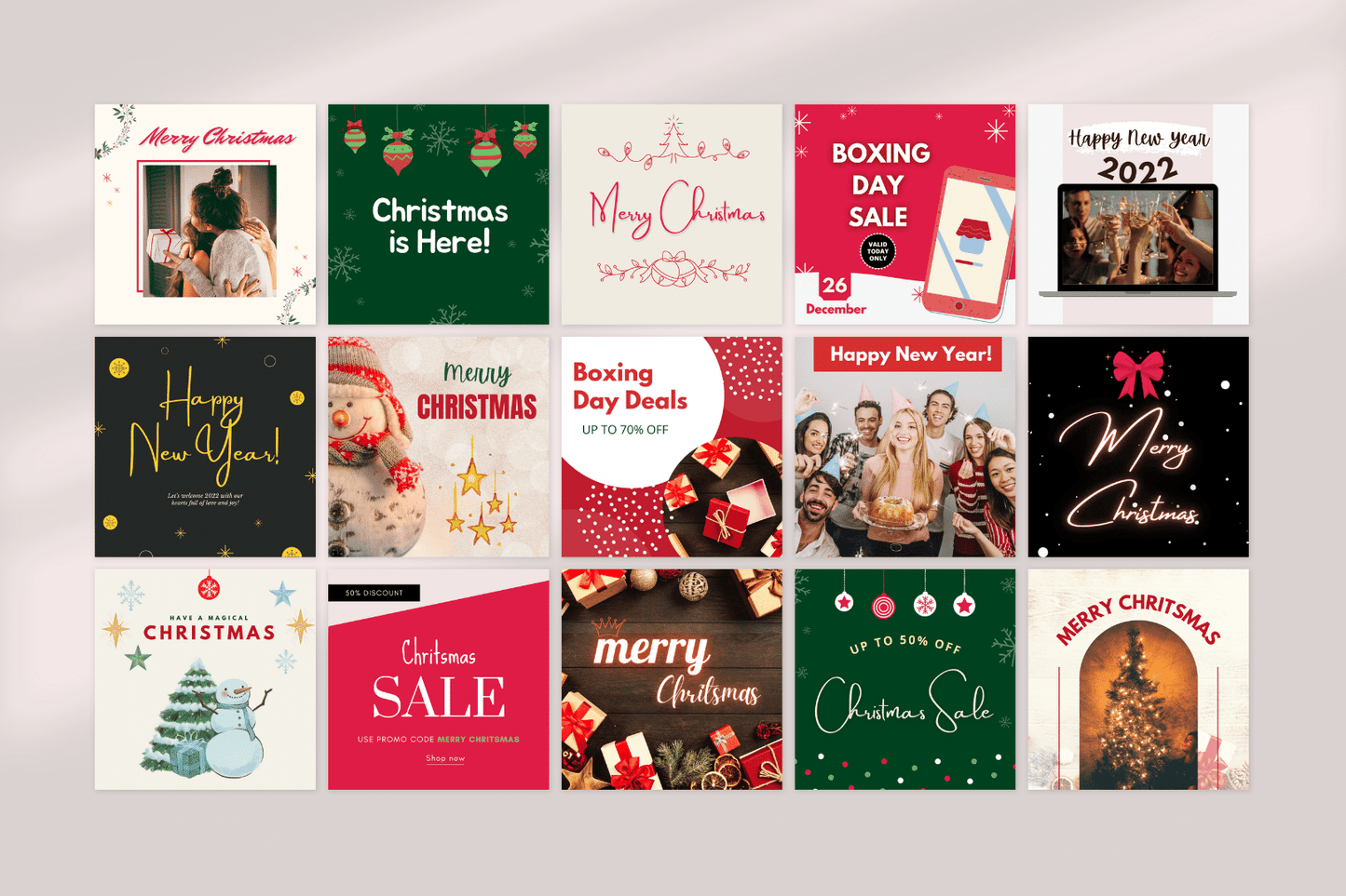 50 Christmas Sales Templates For Instagram