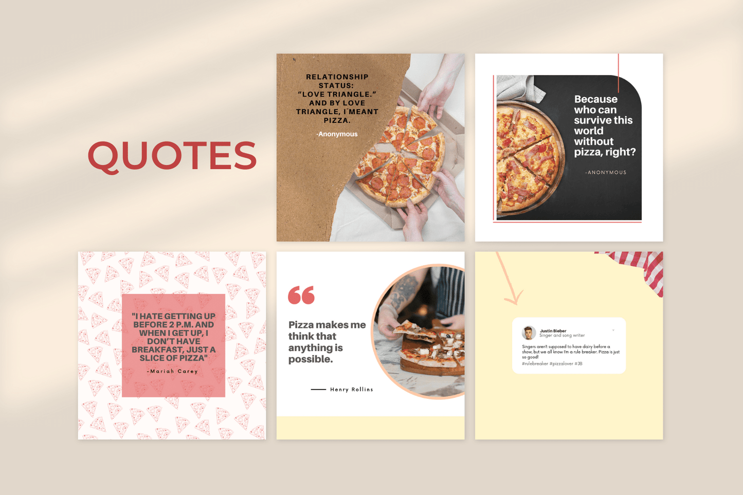 200 Pizza Templates for Social Media