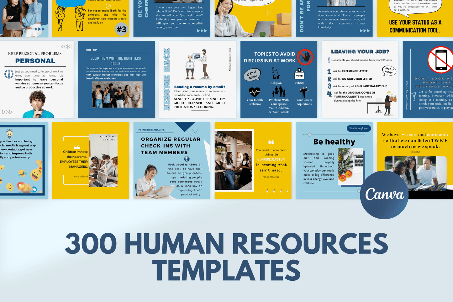 300 Human Resources Templates for Social Media
