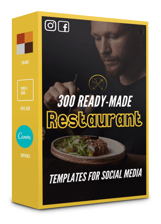 300 Social Media Templates for Restaurants - 90% OFF TODAY