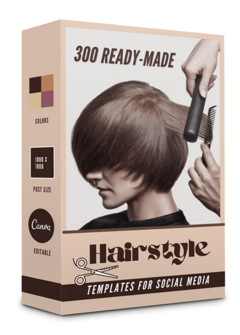 300 Hairstyle Templates for Social Media 90% OFF