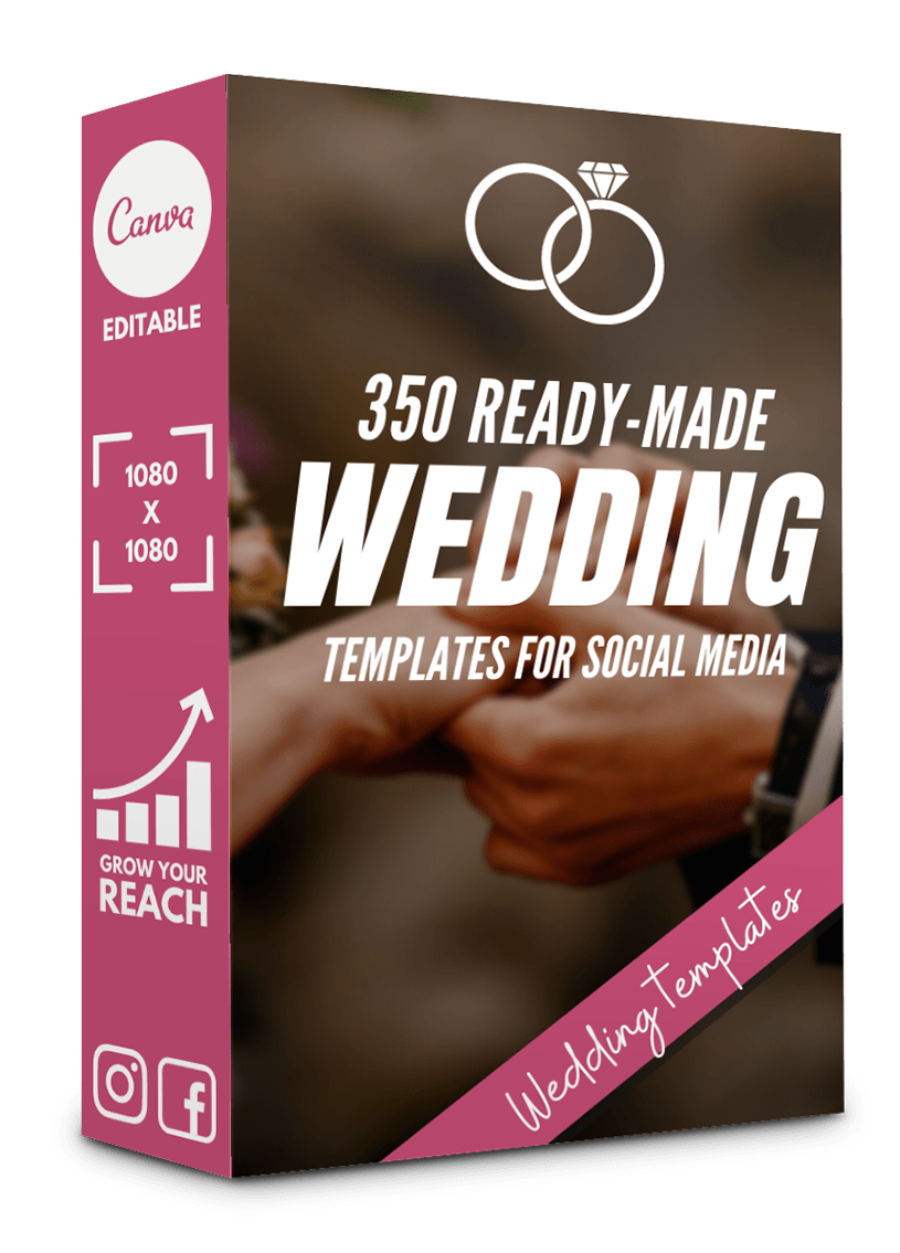 350 Wedding Templates for Social Media 90% OFF