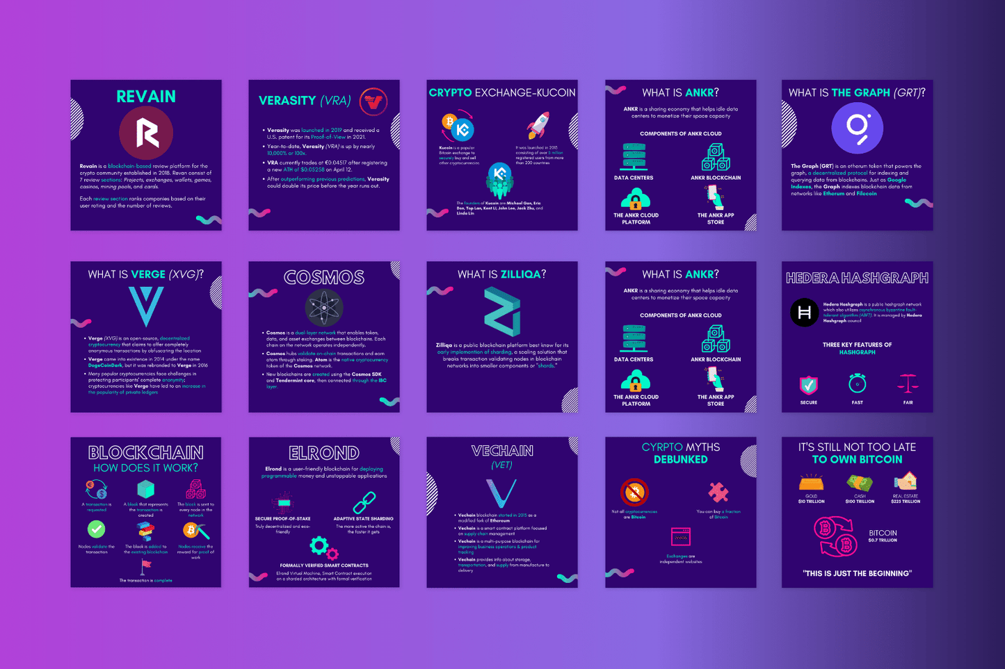 Cryptocurrency Infographics Templates