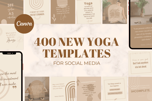 400 *NEW* Yoga Templates For Social Media