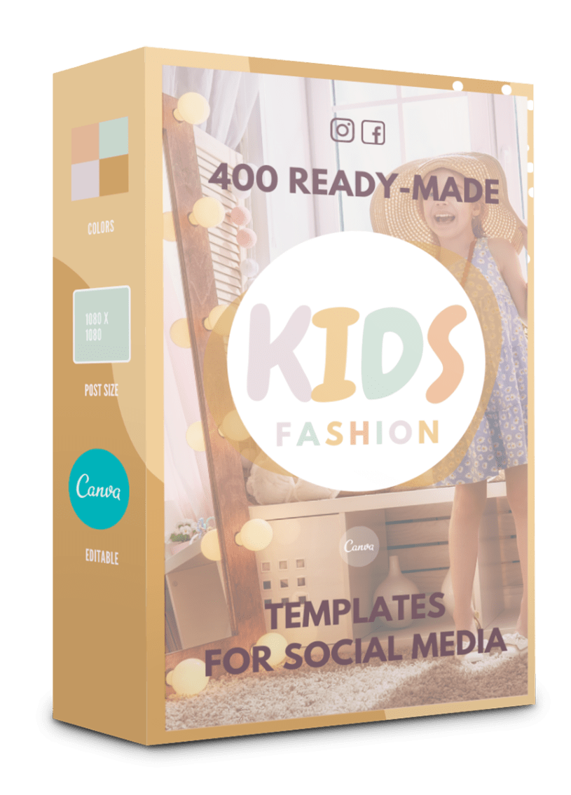 400 Kids Fashion Templates For Social Media