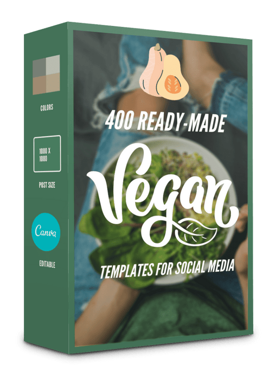 400 Vegan Templates For Social Media - 90% OFF