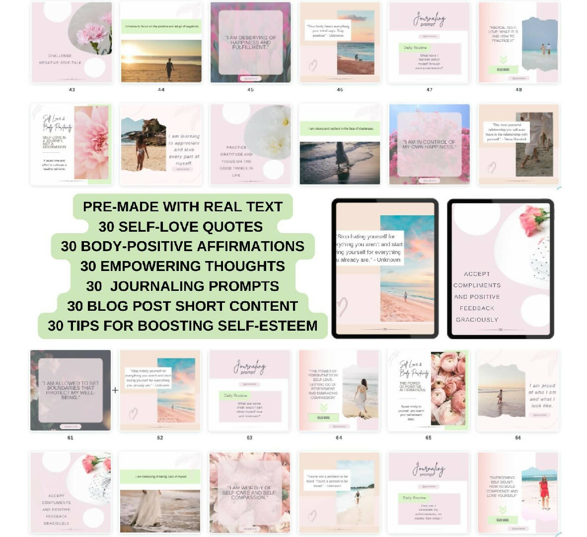 300 Self Love and Body PositivitySuper Template Boundle