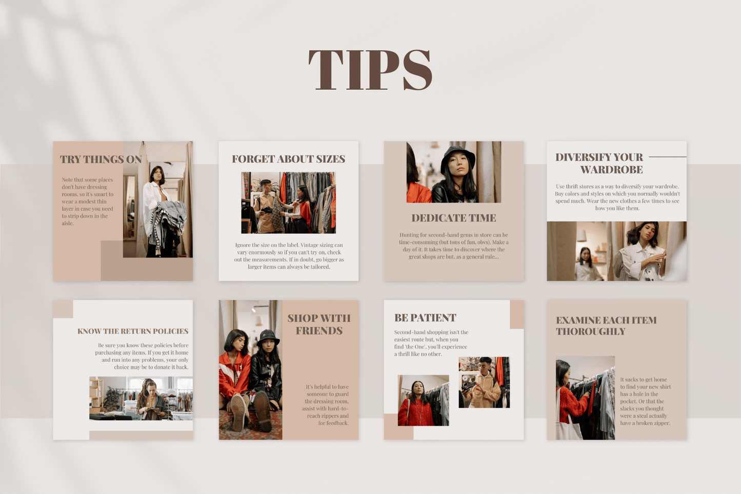 200 Second-Hand Fashion Templates for Social Media