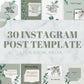 30 Instagram post template green theme