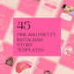 90 Canva Pink and Pretty Themed Instagram Feed & Stories| Beauty Instagram | Hair