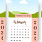 Editable Canva Frame Wall Calendar 2024