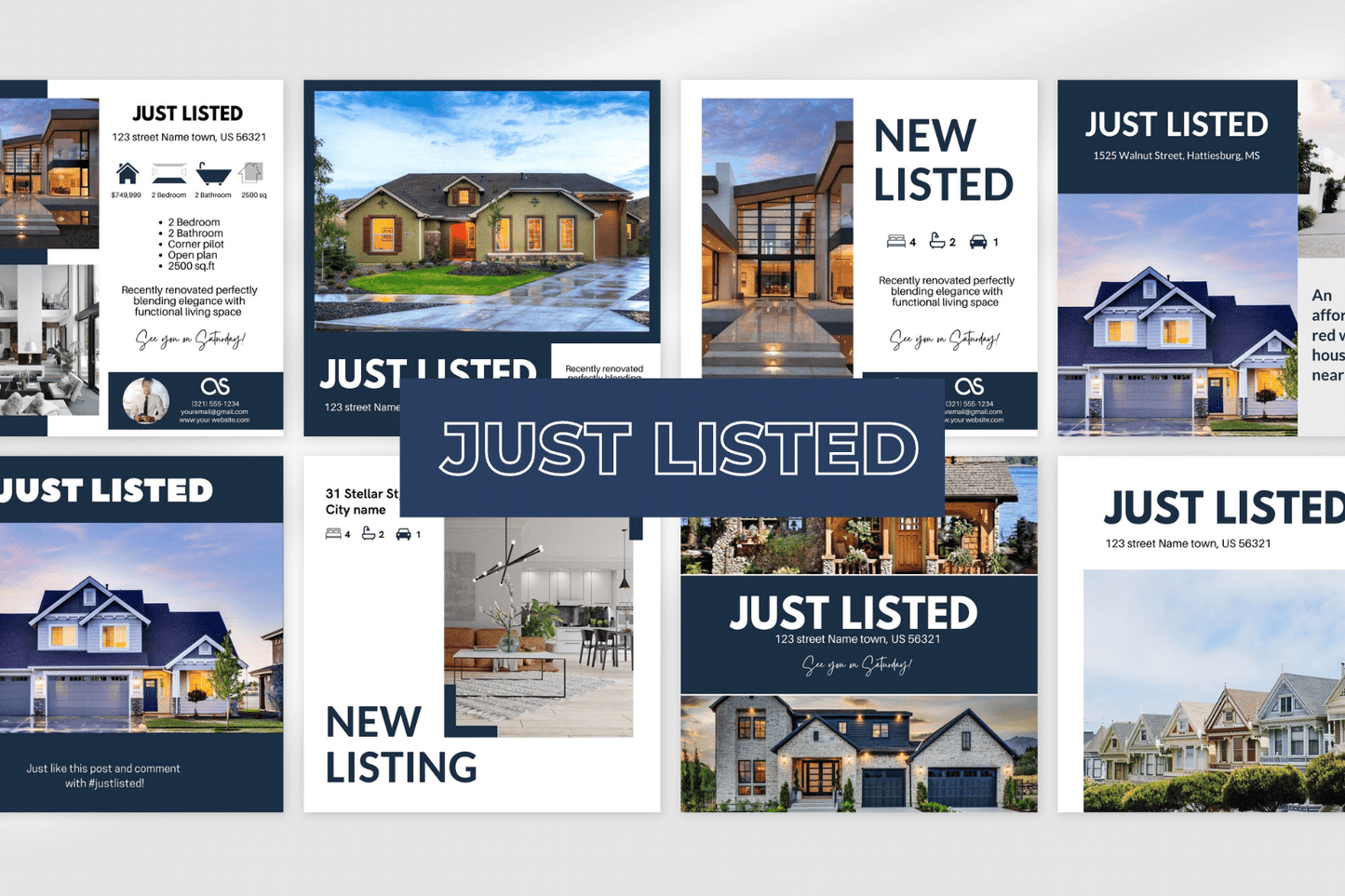 240 NEW Real Estate Templates for Social Media