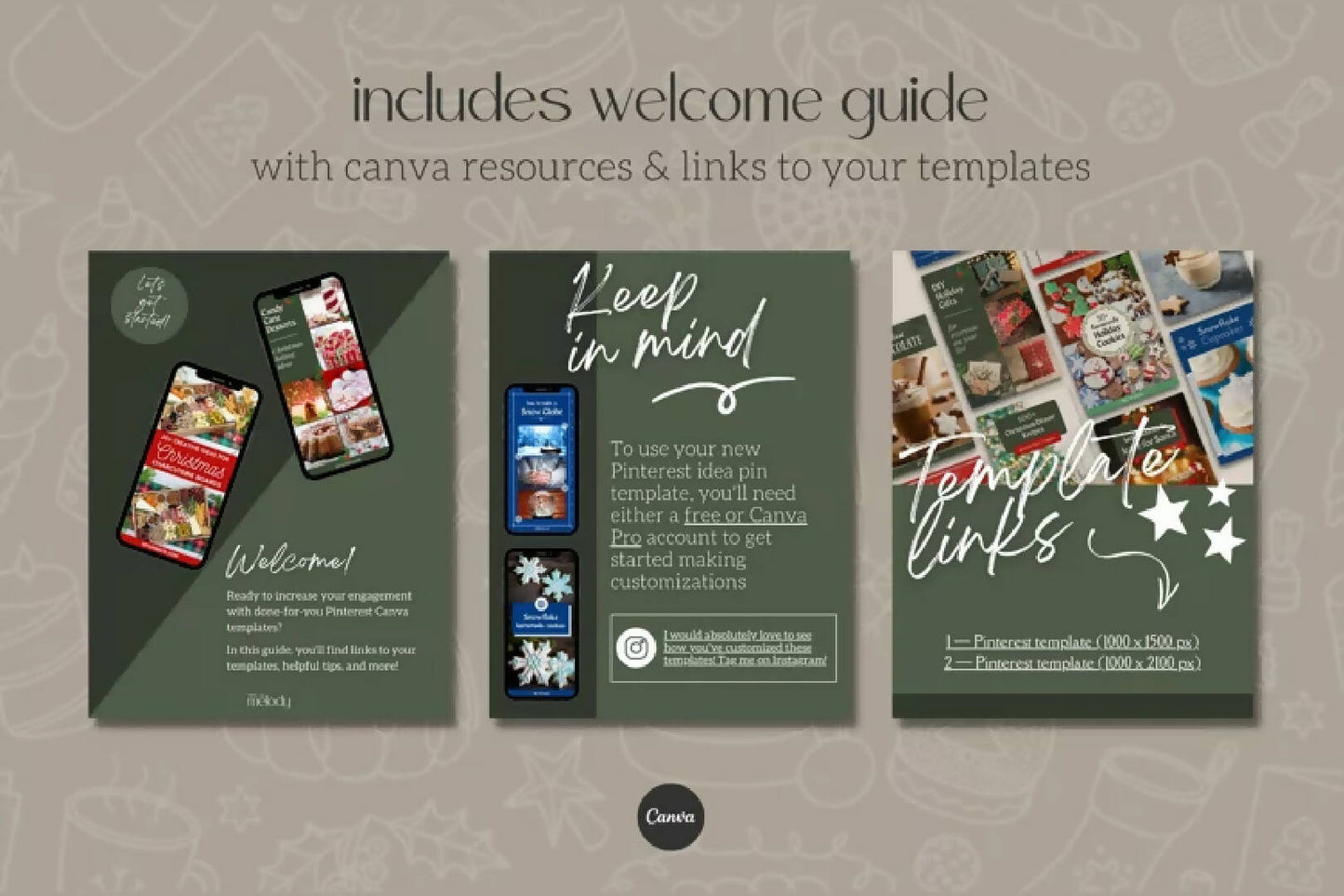 Christmas Canva Pinterest Templates for Bloggers