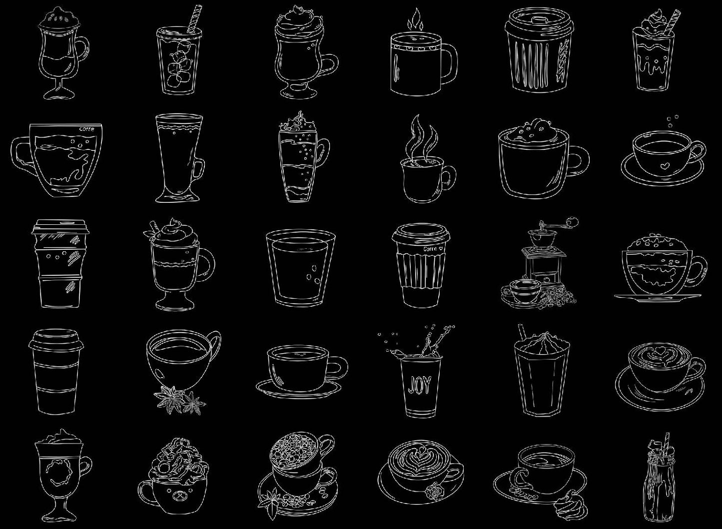 Coffee Brush Stamps for Procreate