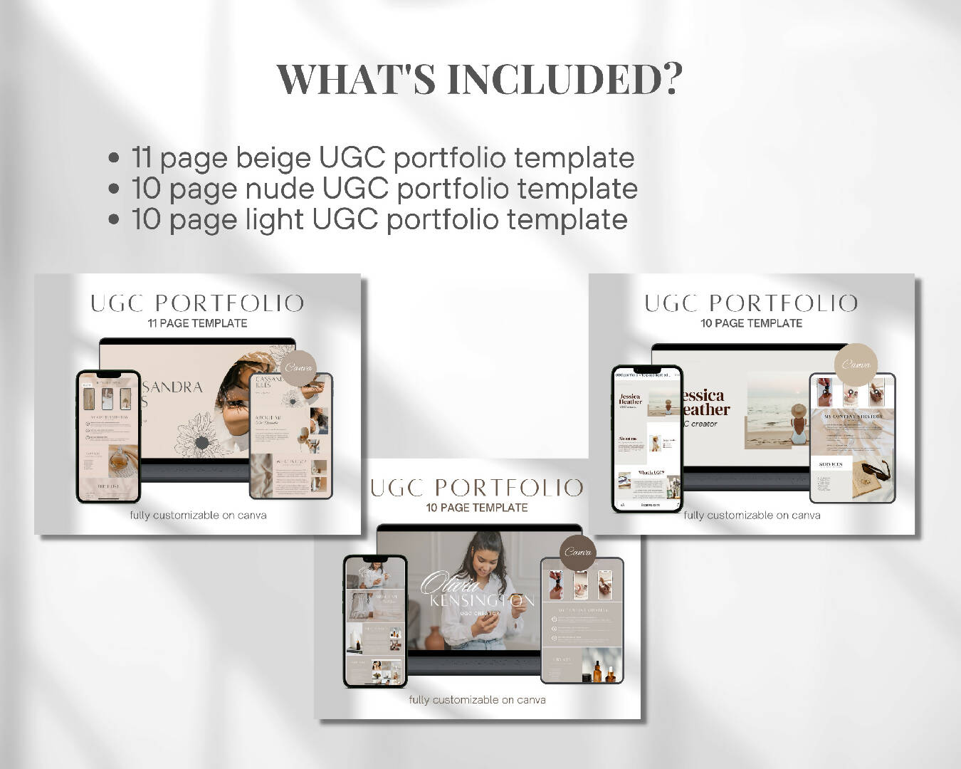 UGC Portfolio Bundle | UGC Editable Template | Content Creator Resume | Media Kit
